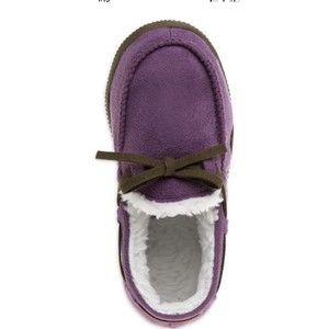 Toddler Girls Faux Fur Slip On Moccasin Slipper Size 2 NEW